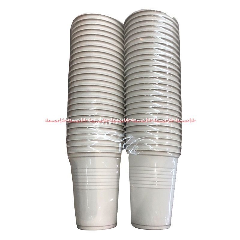 Kris Foodware 8oz Eco Friendy Biodegradable 50pcs Cup Gelas Plastik Sekali Ramah Lingkungan