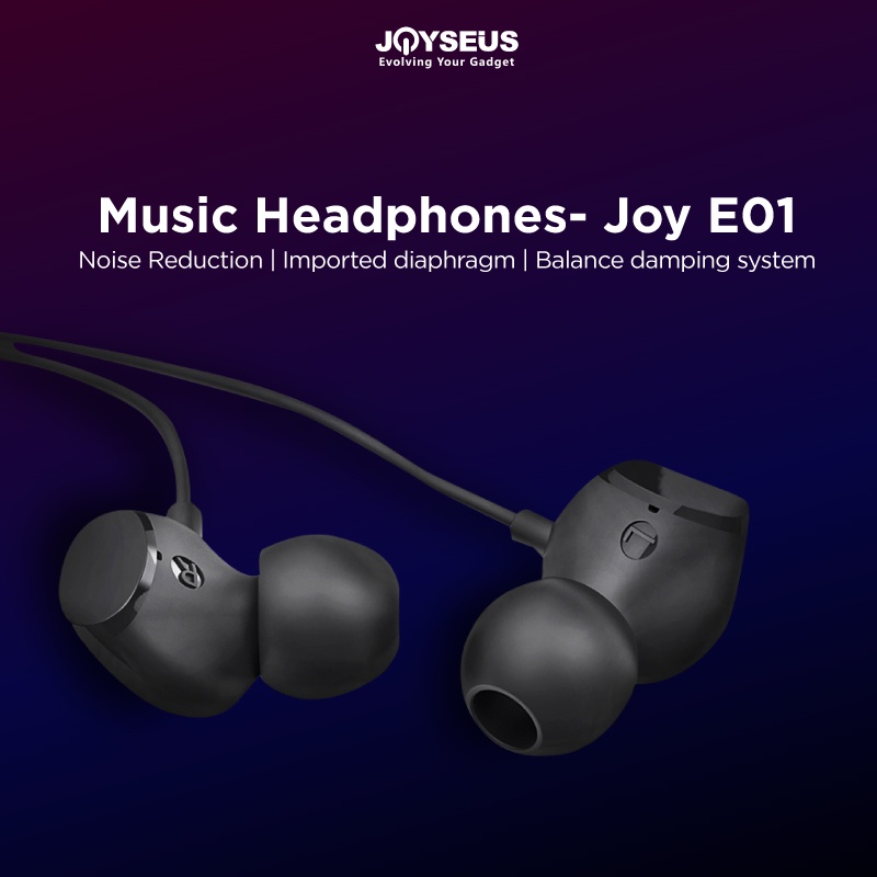 Earphone / Headset JOYSEUS JOY-E01 In Ear Sport Bass Subwoofer + Microphone - EP0020-1