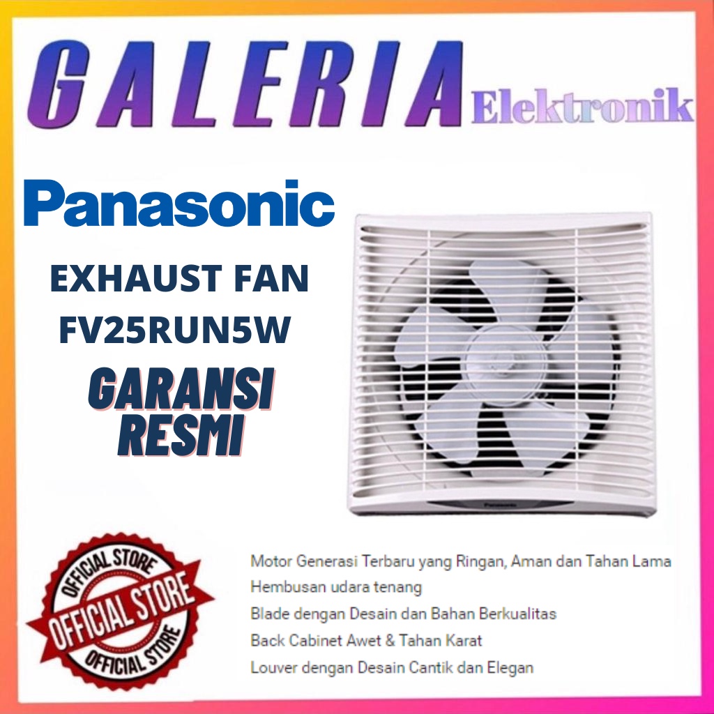 EXHAUST FAN PANASONIC FV25RUN KIPAS EXHAUST PLAFON FV25RUN5W CEILING HEXOS FV-25RUN 5W