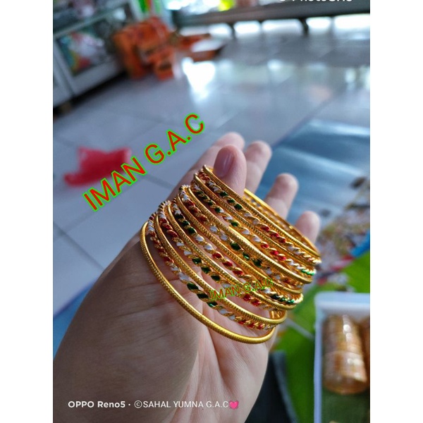 Gelang keroncong india anak dan dewasa/aksesoris gelang india motif