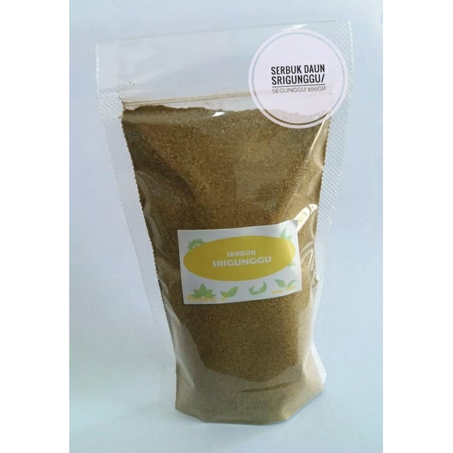 

serbuk daun segunggu/srigunggu murni bisa untuk gurah 100gr