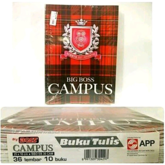 

CODE0B1 Buku Tulis Big Boss/Campus 36 lembar (1pak/10Buku Grosir)