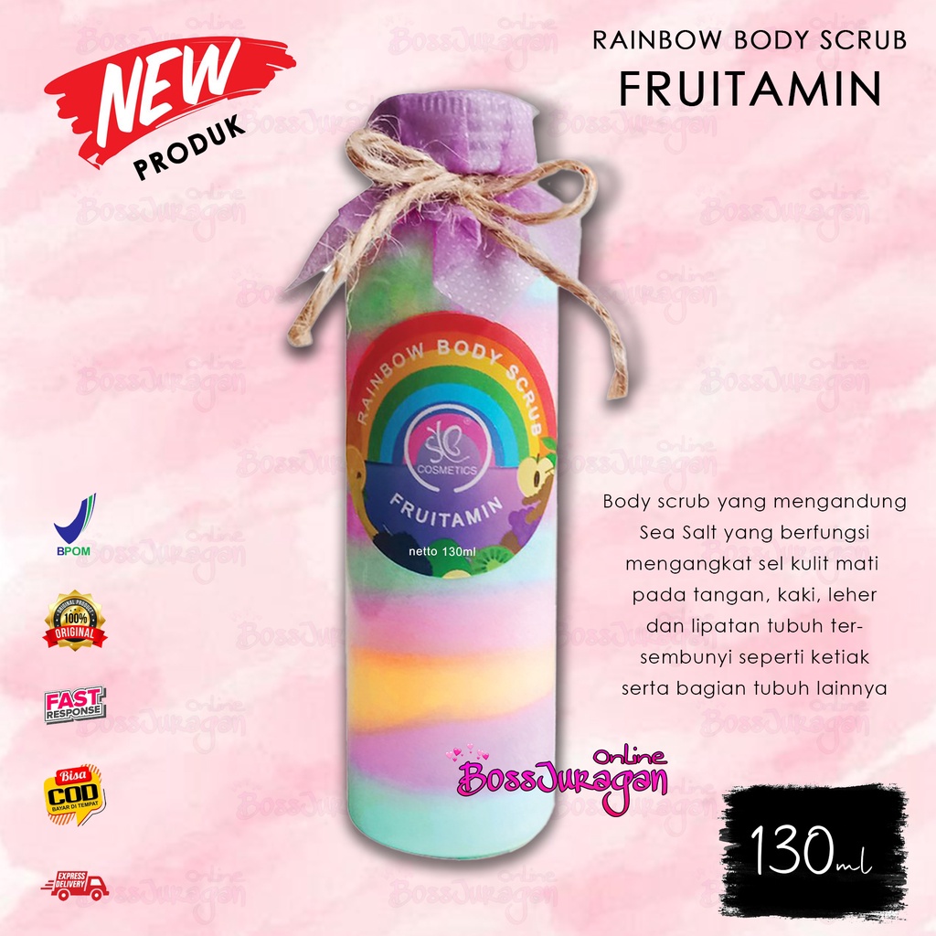 (BOSS) ( SCRUB ) NEW SYB RAINBOW BODY SCRUB FRUITAMIN