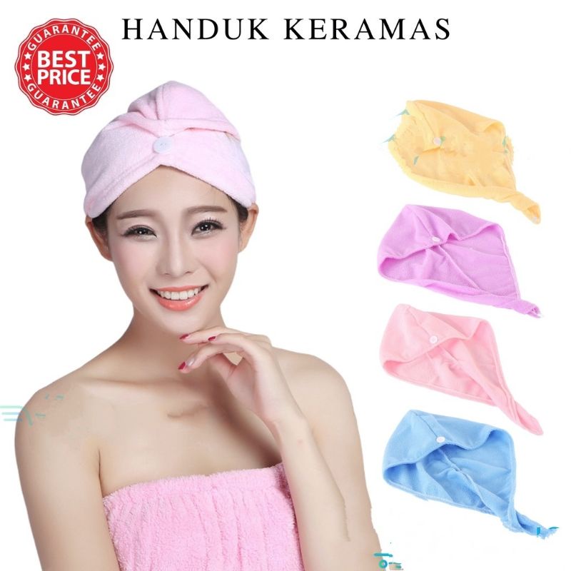 Handuk Keramas Kramas Handuk Rambut Handuk Topi Pengering Rambut Keramas Kramas