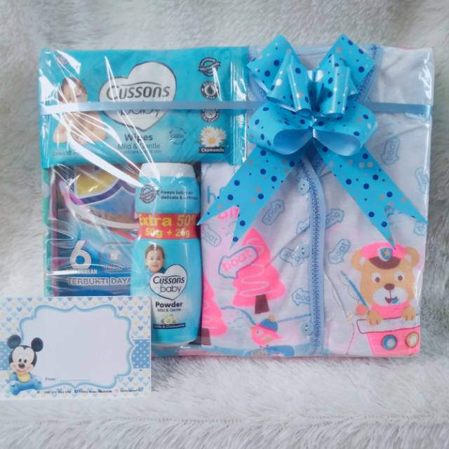 hampers baby parsel bayi paket piyama sabun paket hadiah bayi