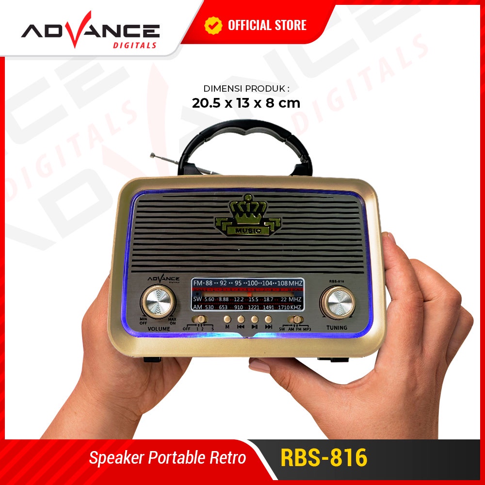 Advance RBS816 Radio Bluetooth Speaker Portable Wireless