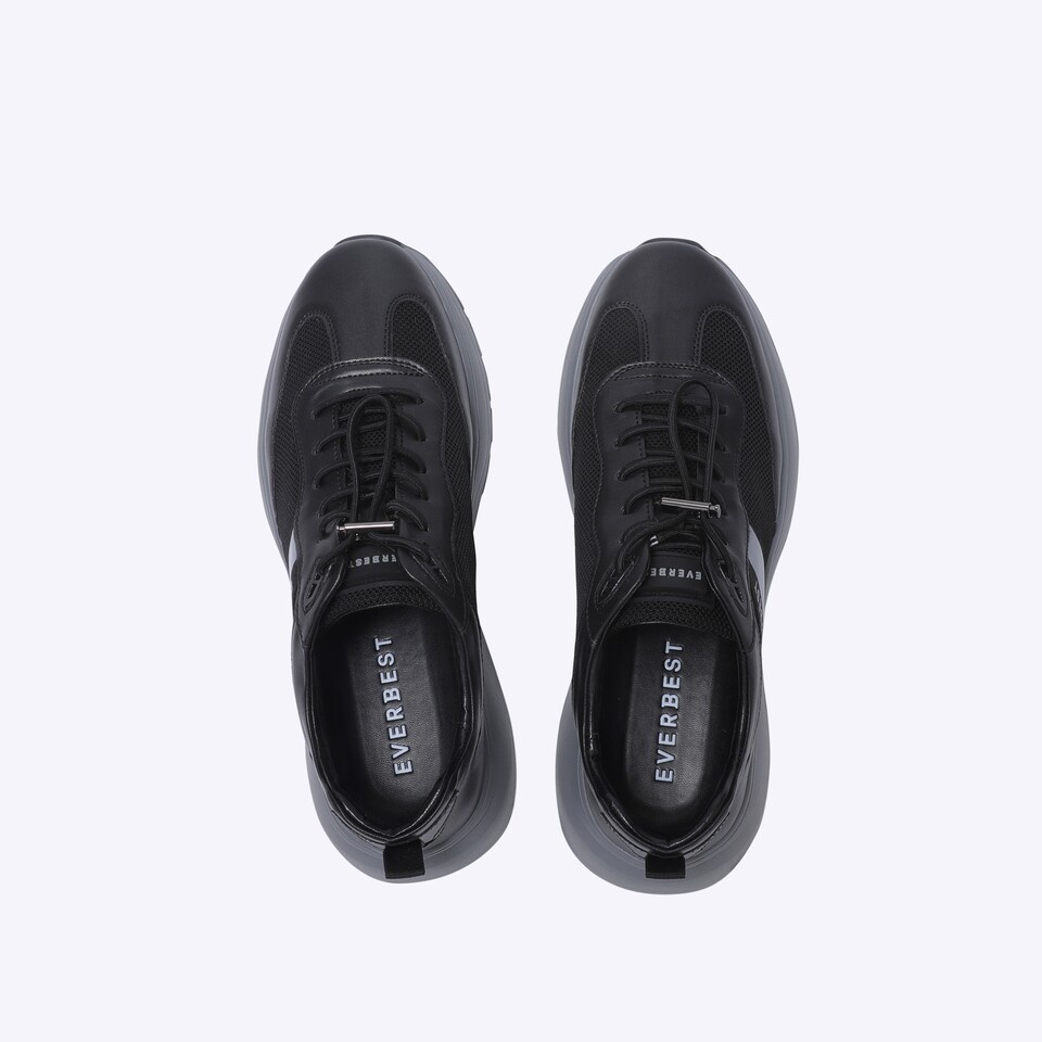 SEPATU SNEAKER EVERBEST PRIA ORIGINAL CASUAL KETS BRANDED HITAM EM45