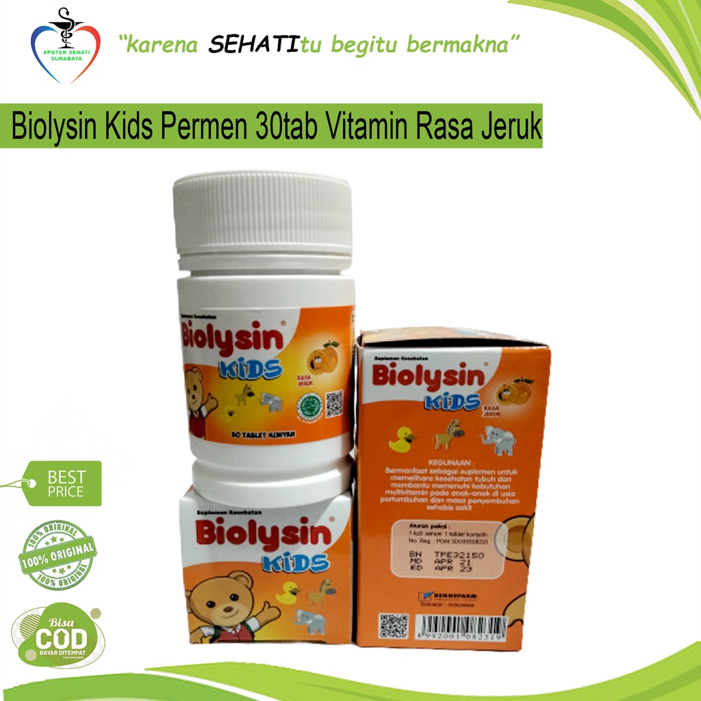 BIOLYSIN KIDS TABLET HISAP SUPLEMEN ANAK DAN PEMULIHAN PASCA SAKIT