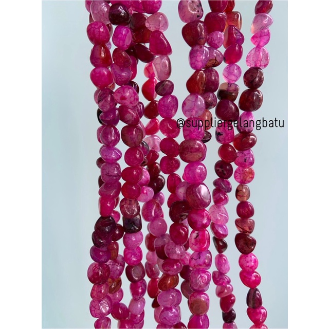 manik Batu alam PURPLE AGATE SERAT Beads 12 x 10mm mix SUPER GRADE