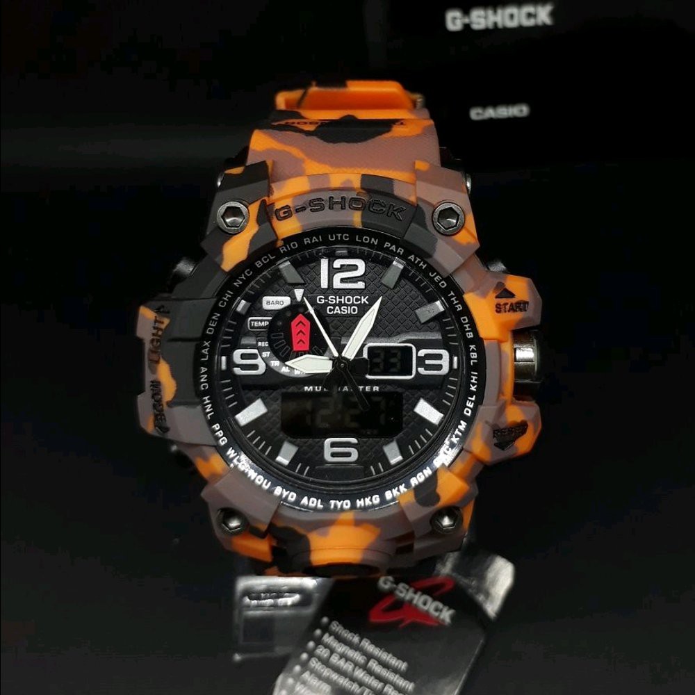 Jual G SHOCK GWG 1000 GSHOCK GWG1000 LORENG ORANGE ARMY Diskon
