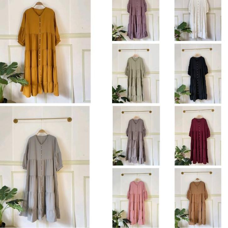 Top Produk.. MIDI DRESS MUTIARA CRINCLE / MIDI DRESS CRINCLE AIRFLOW / MIDI DRESS JAMUR / MIDI DRESS
