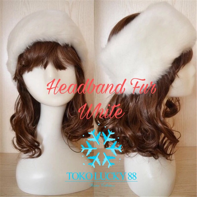 IMPORT Headband Bandana Topi Bulu Winter Musim Dingin