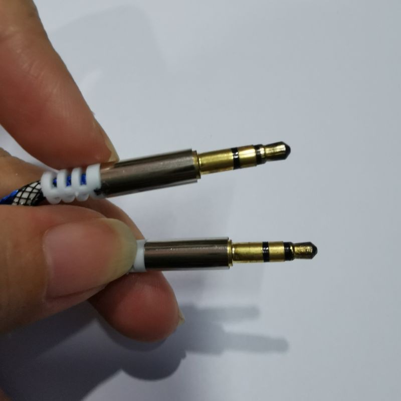 kabel AUX 1X1 tali sepatu Audio jack 3.5mm untuk handphone mini to mini