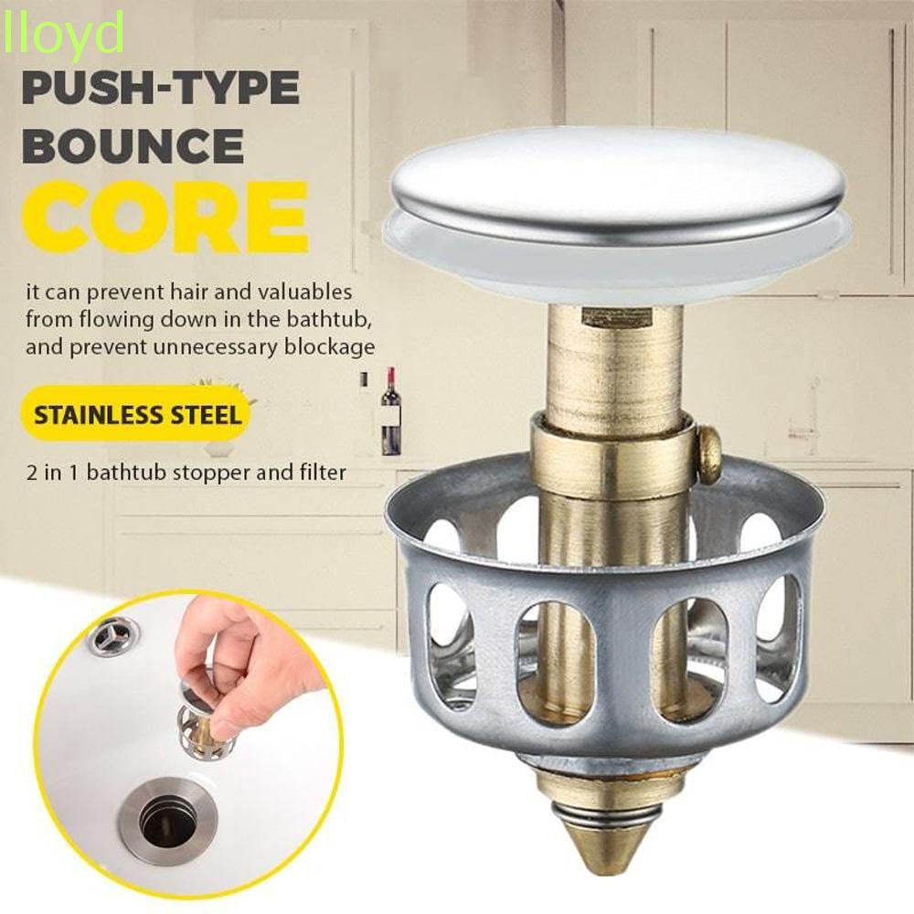 Lloyd1 Universal Bounce Drain Filter Circle Sink Strainer Drain Stopper Floor Wash Basin Kitchen Practical Drain Plug Bathroom Accessory Water Stopper Multicolor Shopee Indonesia
