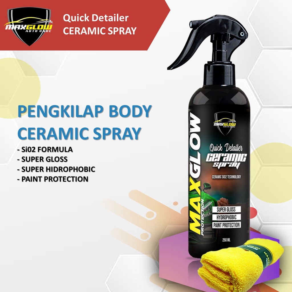 Pengkilap mobil Ceramic spray paint protection quick detailer efek daun talas japan technology