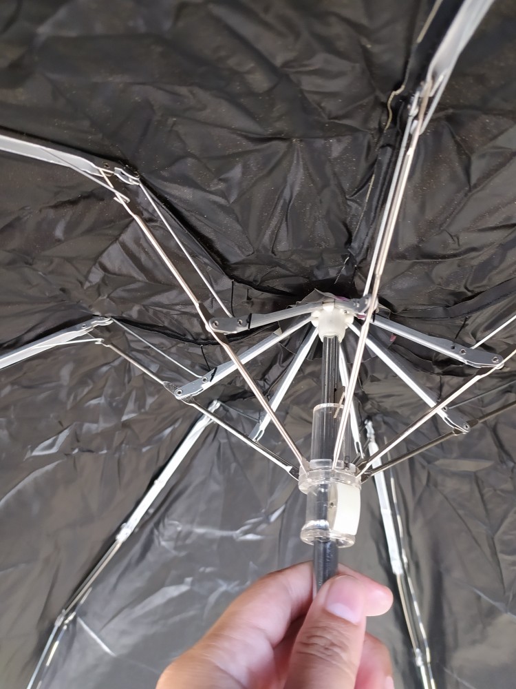 Payung Lipat 5 Mini Motif Garis - Antiuv - Lapis Hitam - Grc - 593