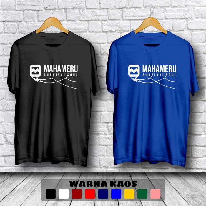 Kaos Mahameru Survival Soul Logo Baju Distro - Putih, S
