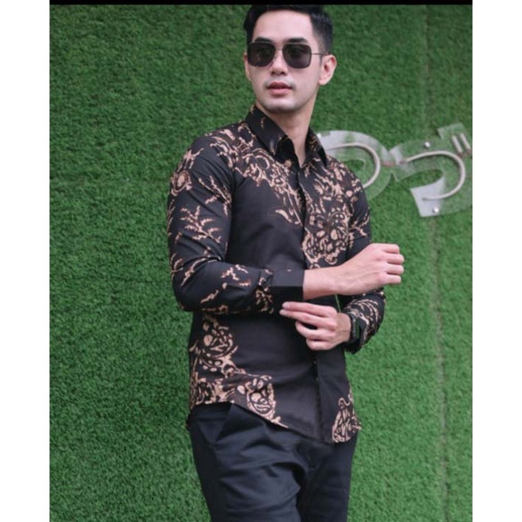 Baju Batik Pria Dewasa Mewah / Batik Modern Pria Dewasa / Batik Slimfit Pria Terbaru 2022 Original /