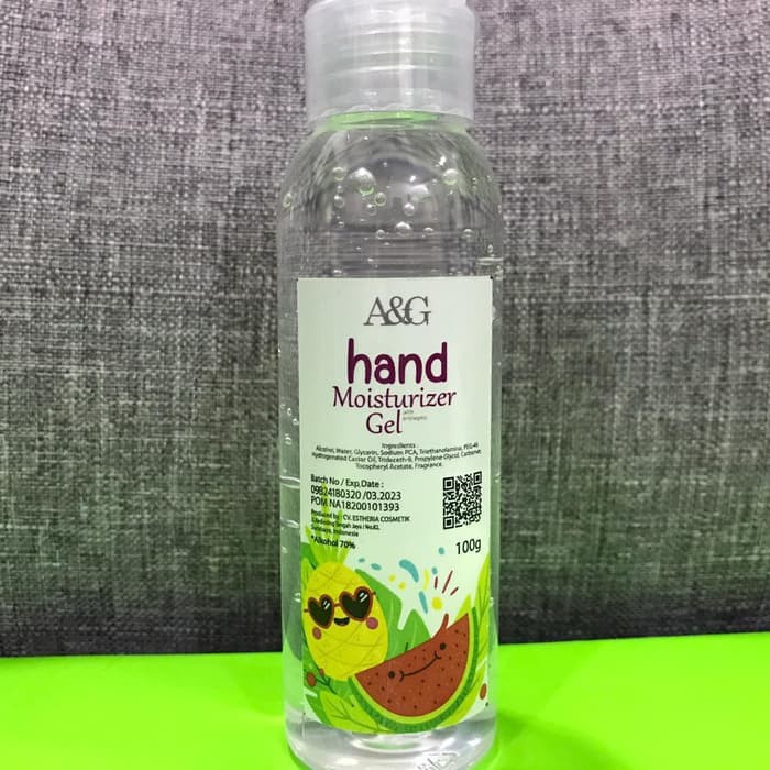 HAND SANITIZER GEL 100 ML BPOM ANTISEPTIK PEMBUNUH PEMBASMI KUMAN TANGAN A&amp;G MOISTURIZER 100ML SPRAY