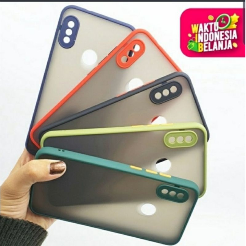 Xiaomi Redmi 6 Pro/Mi A2 Lite/Mi 8 Lite/Mi 9 Case Dove + Kamera Matte Transparan Slim Fuze Macaron