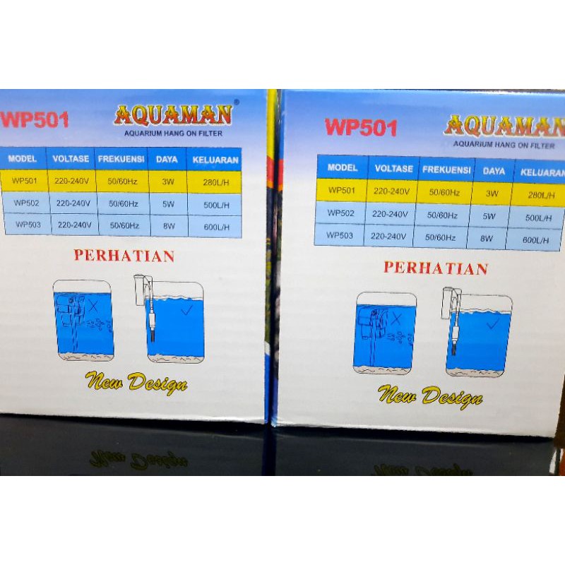 Promo murah POMPA AQUARIUM HANG ON FILTER AQUAMAN WP 501