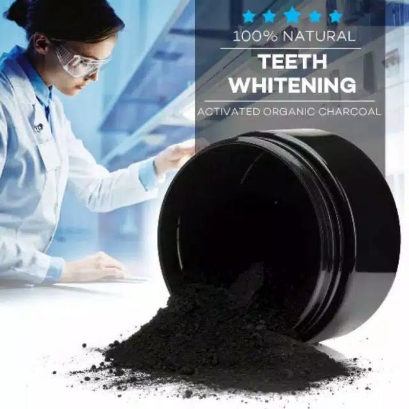 [ORIGINAL] PEMUTIH GIGI ALAMI / SUPER TEETH WHITENING ACTIVED CHARCOAL POWDER