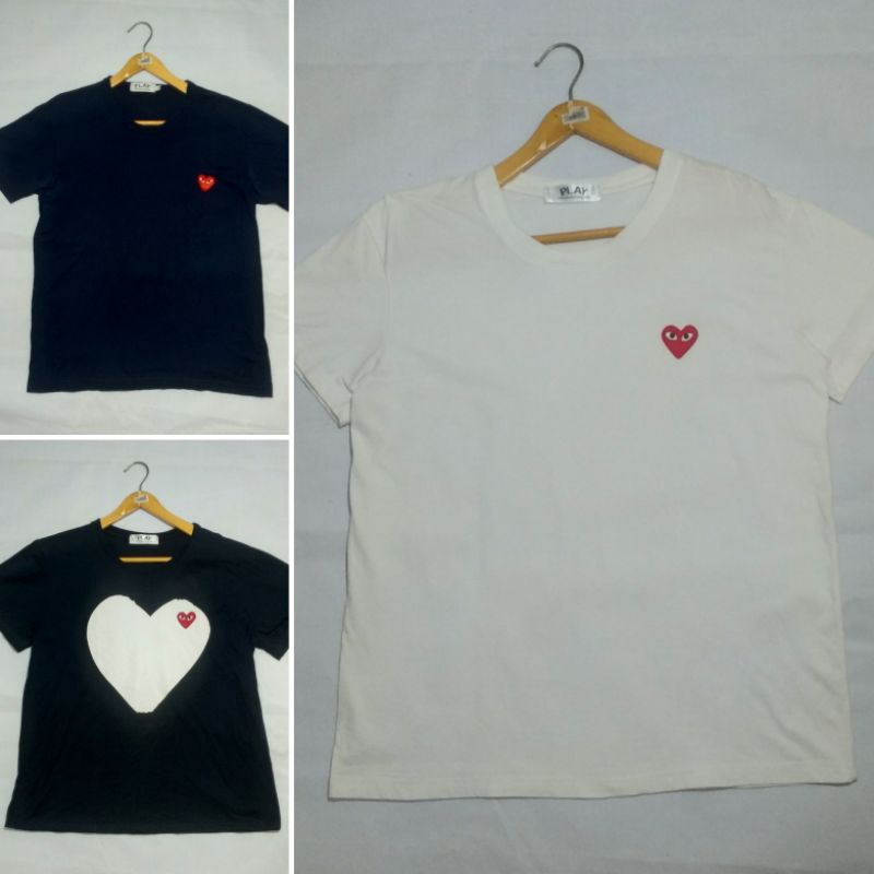 borongan 3 kaos play cdg bekas second