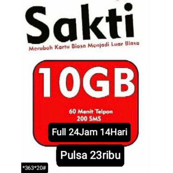 KARTU SAKTI TELKOMSEL 10GB TERMURAH