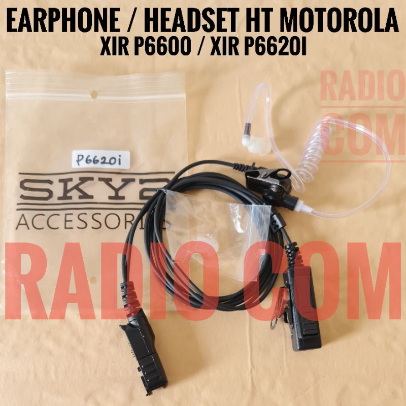 EARPHONE FBI PAMPRES HEADSET SPIRAL HT MOTOROLA XIR P6620i MURAH XIR P6620 XIR P6600 MURAH