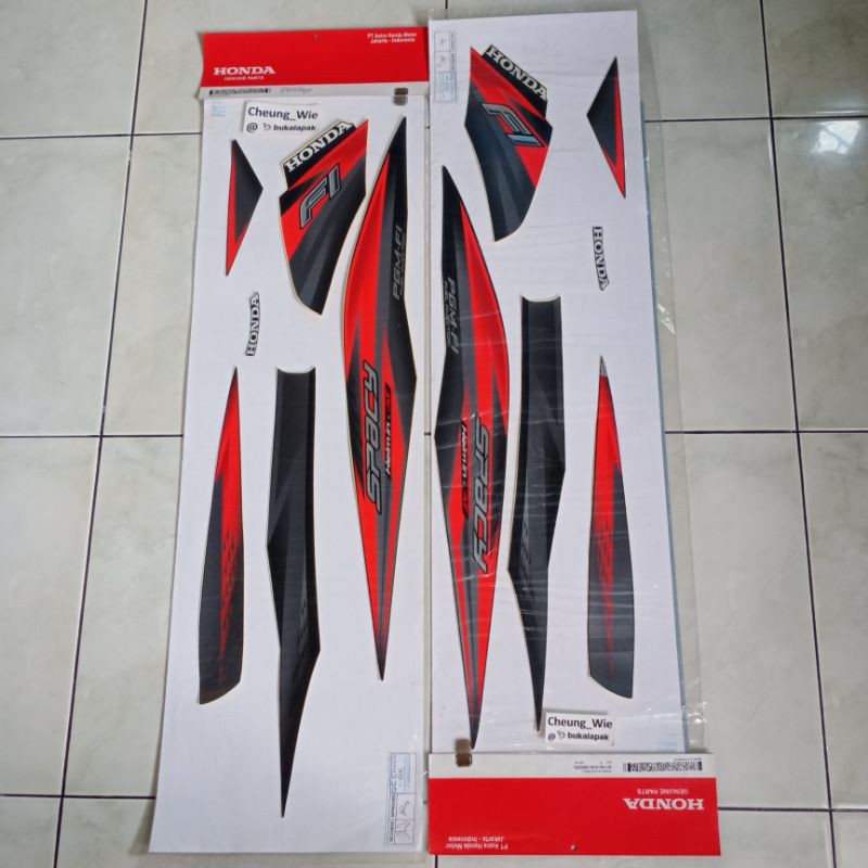 871X0K39N00ZAL & 871X0K39N00ZAR Lis body striping Spacy F1 helm in 2013 Hitam Emperor Black ori AHM