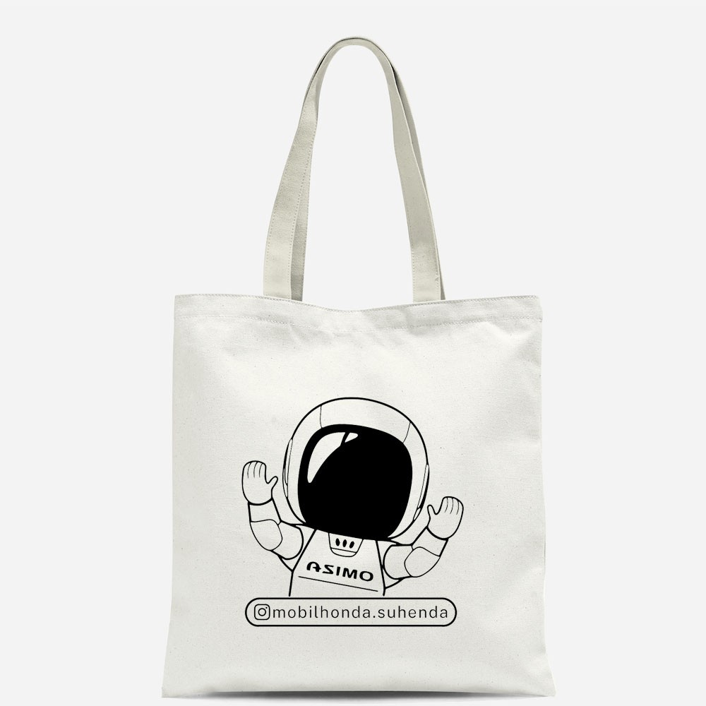 Totebag Kanvas Custome Satuan Sablon Hasil Kuat Tas Kantong Belanja Kain