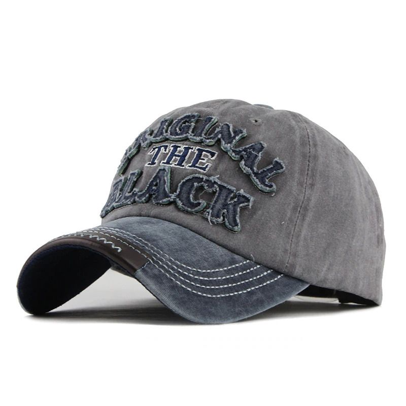 Topi Baseball Snapback Original The Black Retro Washed Style - F122