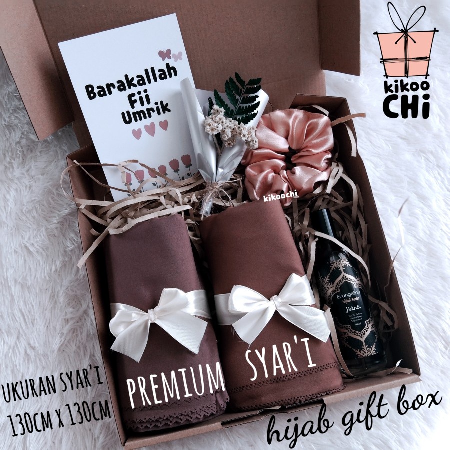 Hijab Gift Box - Hadiah Kado Ulang Tahun Wanita Pacar Istri Hampers - hijab syar'i