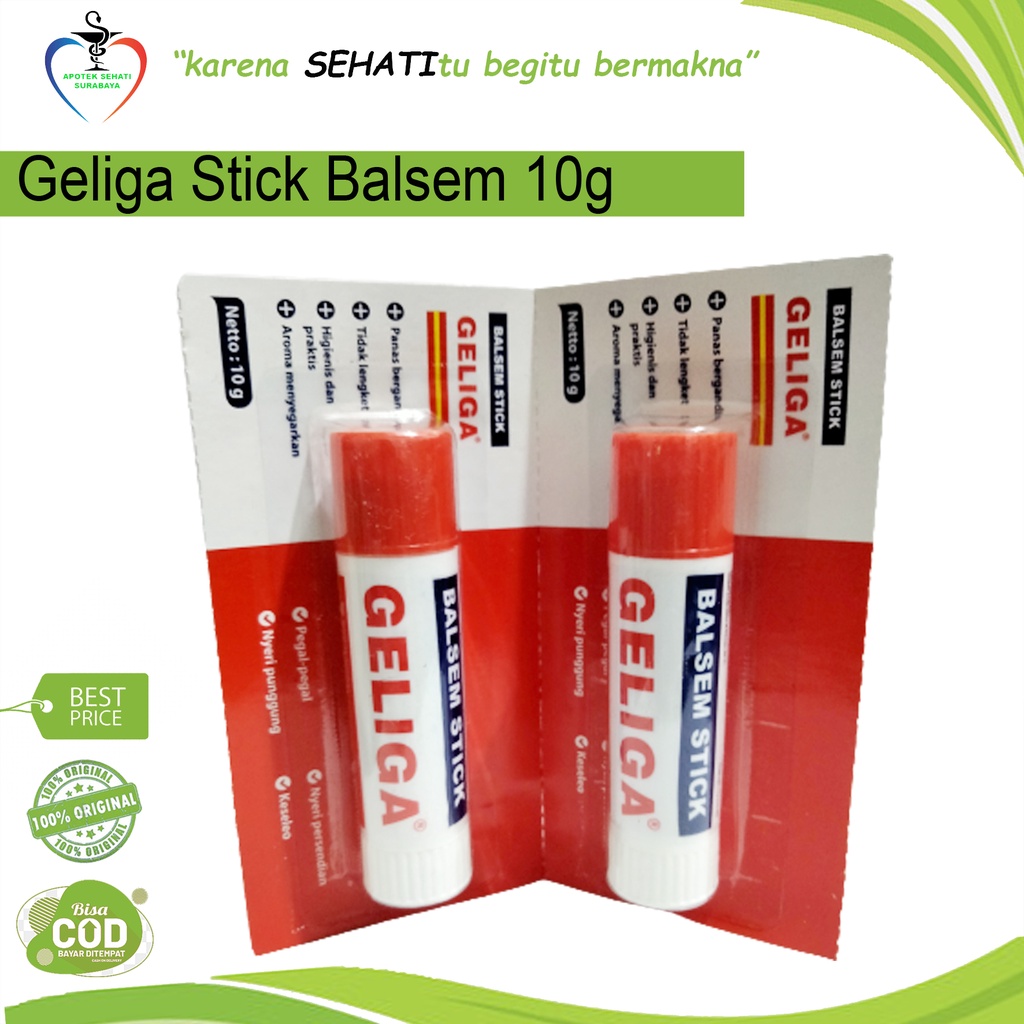 Cap Lang Balsem Geliga Stick 10gr Balsam Stik Roll On Nyeri Pegal Linu Kram