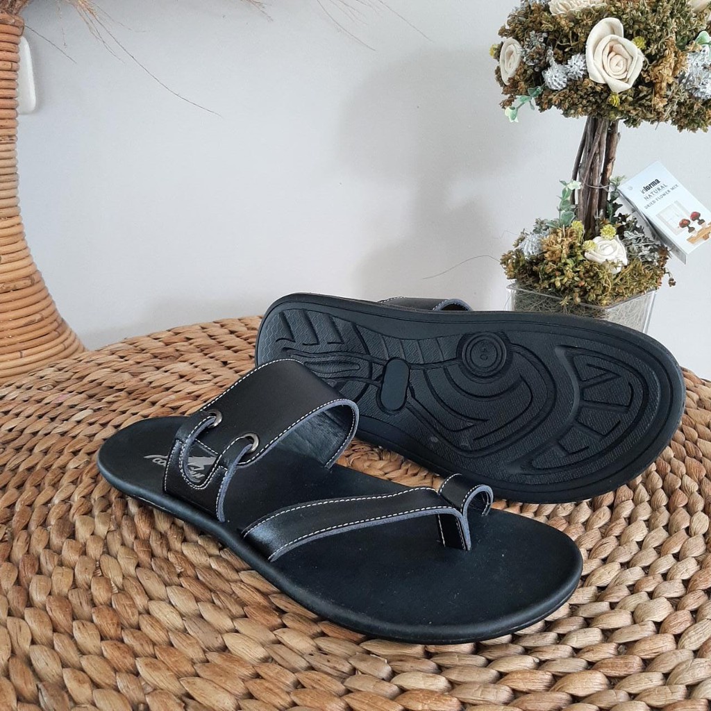 Sandal Pria Casual Kulit Terbaru Sendal Cowok Asli Garut