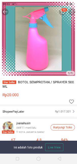 Botol Semprotan / Sprayer 500 Ml