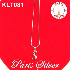 Kalung Liontin Huruf Nama Inisial Italy Cassandra Itali Perak 925 Silver Asli lapis emas putih