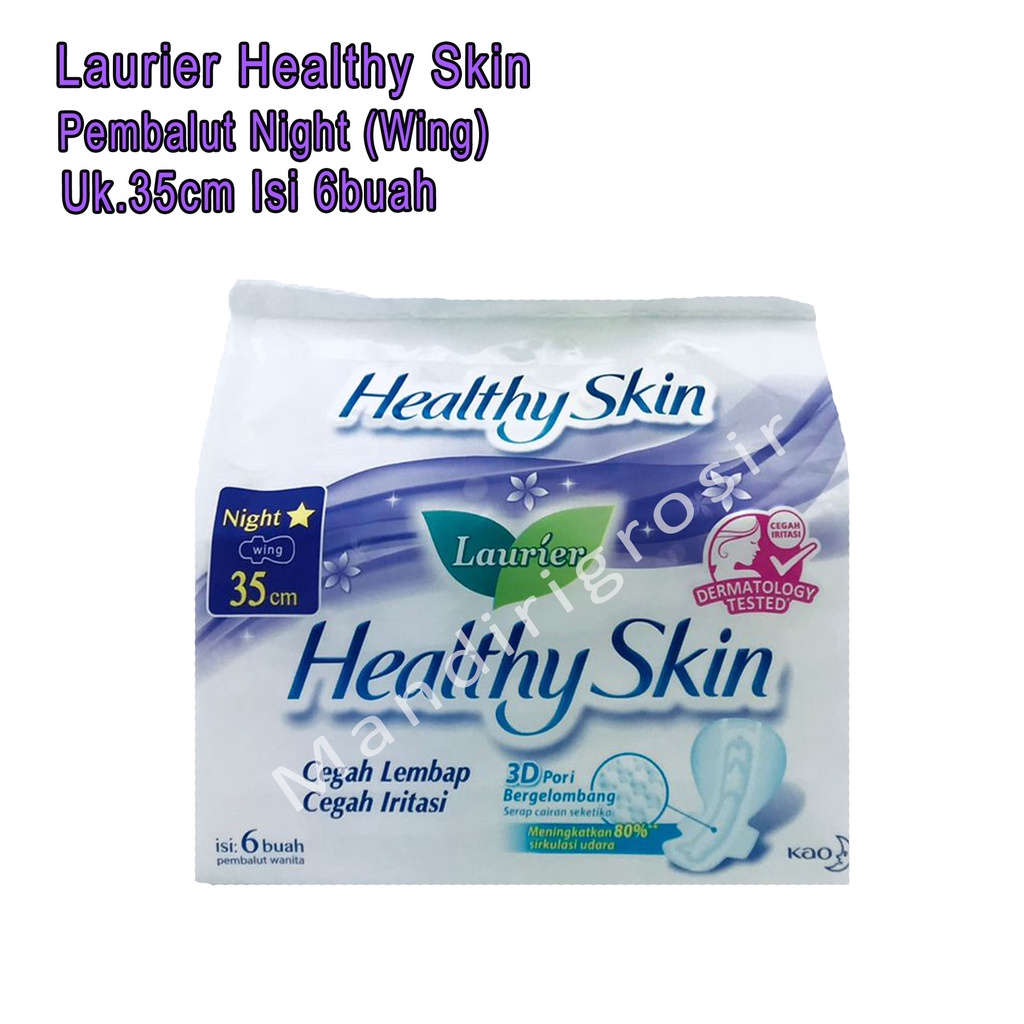 Healthy Skin *Laurier * Pembalut 35cm * Night Wing Isi 6