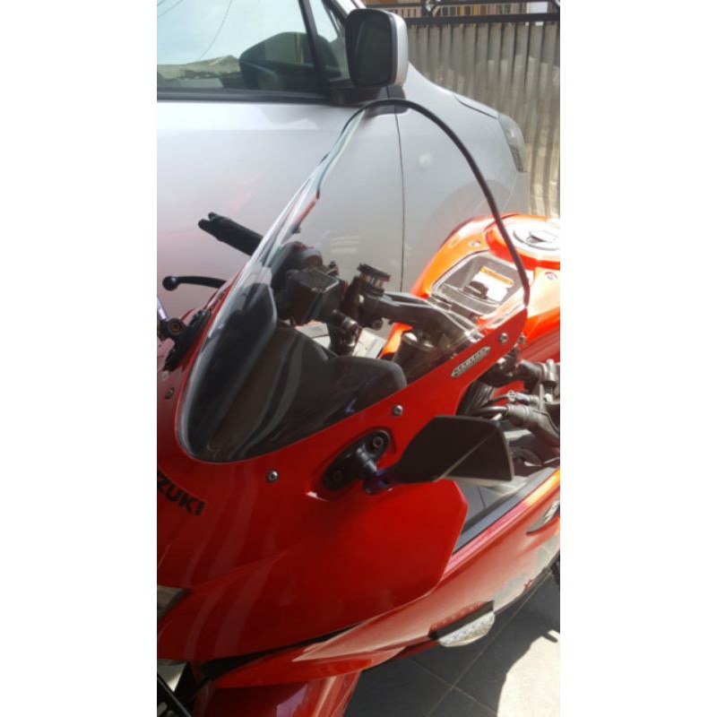 Winshield GSX 150R model Vietnam super jenong + list karet nya,visor GSX 150R model Vietnam jenong