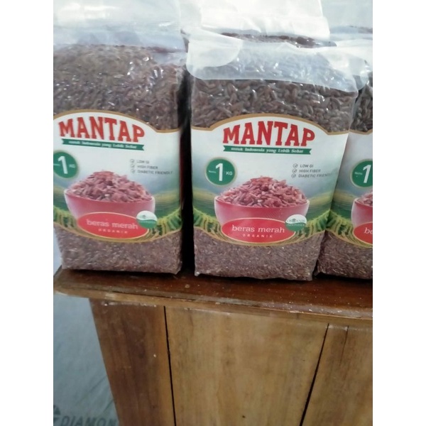 

beras merah organik 1 kg mantap