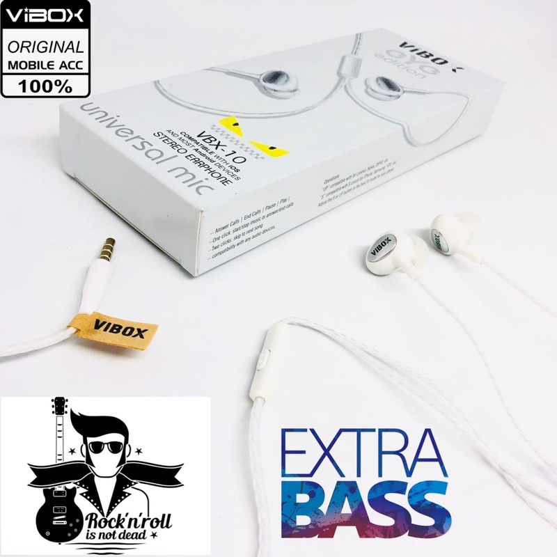 GROSIR HANDSFREE VIBOX EYE VBX10 ORIGINAL EXTRA BASS UNIVERSAL MIC ANDROID SMARTPHONE