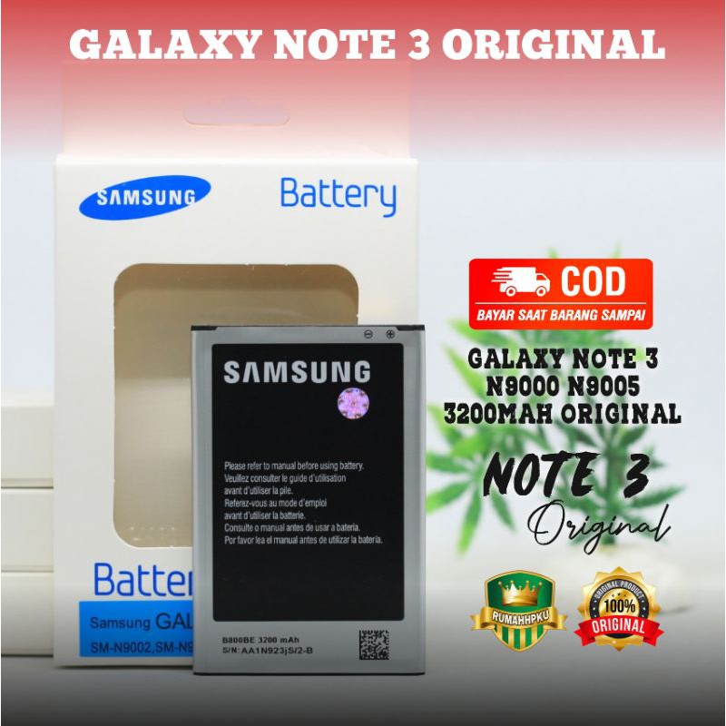 Baterai batre samsung galaxy note 3 original