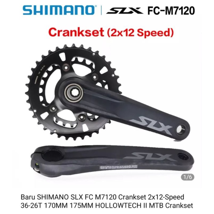 shimano  SLX FC-M7120-B2 Hollowtech II Crankset deore slx super murah