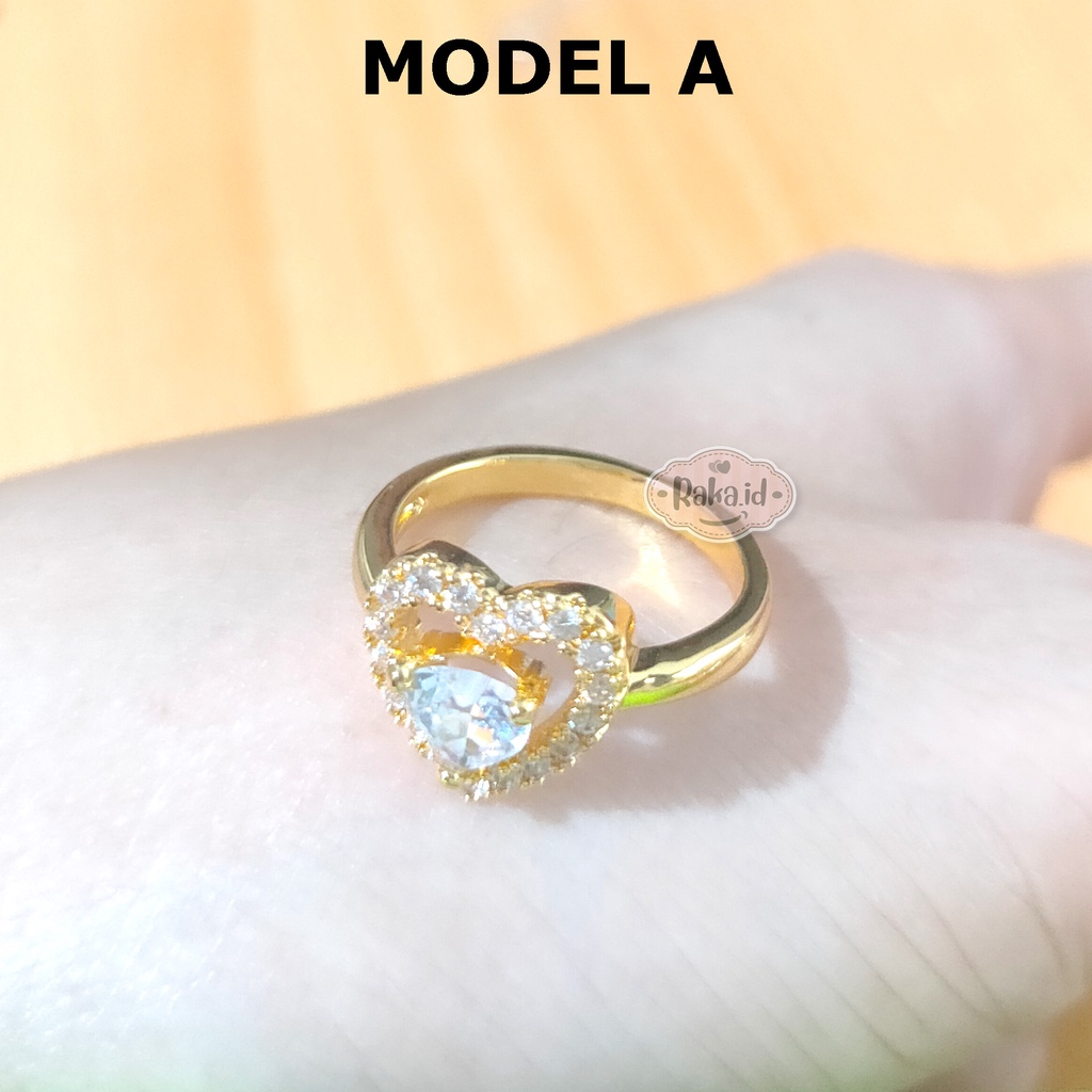 Cincin Wanita Cincin Dewasa Blink Blink Gold Aksesoris Perhiasan Wanita 1004