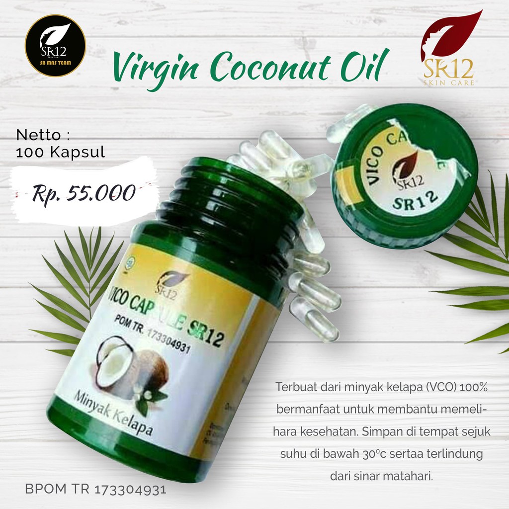 

VCO KAPSUL 100% ORIGINAL BPOM SR12 / VICO VIRGIN COCONUT OIL / MINYAK KELAPA / IMUN BOOSTER