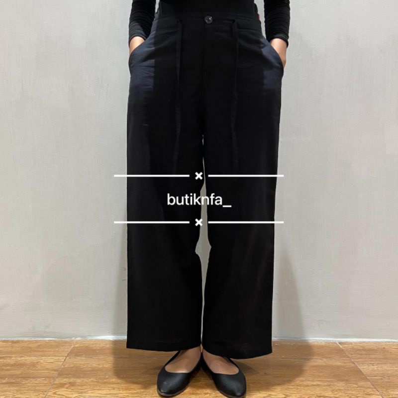 CELANA KULOT KATUN RAMI PREMIUM PANJANG//CELANA KULOT KATUN RAMI LINEN PREMIUM//KULOT JUMBO KATUN RA
