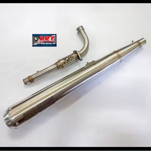 KNALPOT HONDA WIN 100 STANDAR RACING FULL STENLESS ORIGINAL DRY RACING EXHAUST