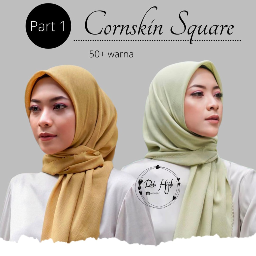 PART 1/CORNSKIN PREMIUM HIJAB SEGIEMPAR AZZARA / CORNSKIN LASER CUT