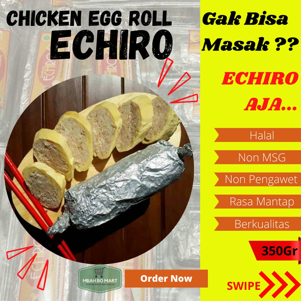 

frozen food surabaya makanan beku home made chicken egg roll echiro 350gr e01