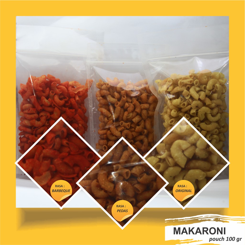 makanan ringan /makaroni/pouch 100 gram